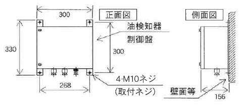 油検知器制御盤の取付